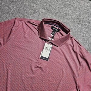 RLX Ralph Lauren Polo Shirt Mens Large Red Multi Geometric Airflow 785A71035003